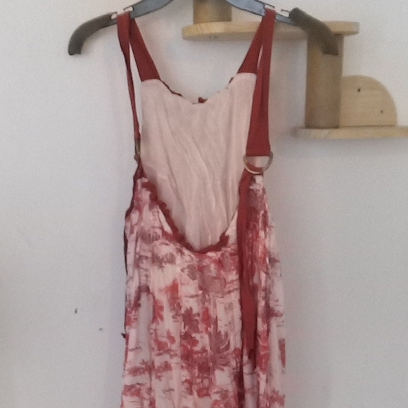 Free People Red and White Backless Dress - Picture 3 of 3